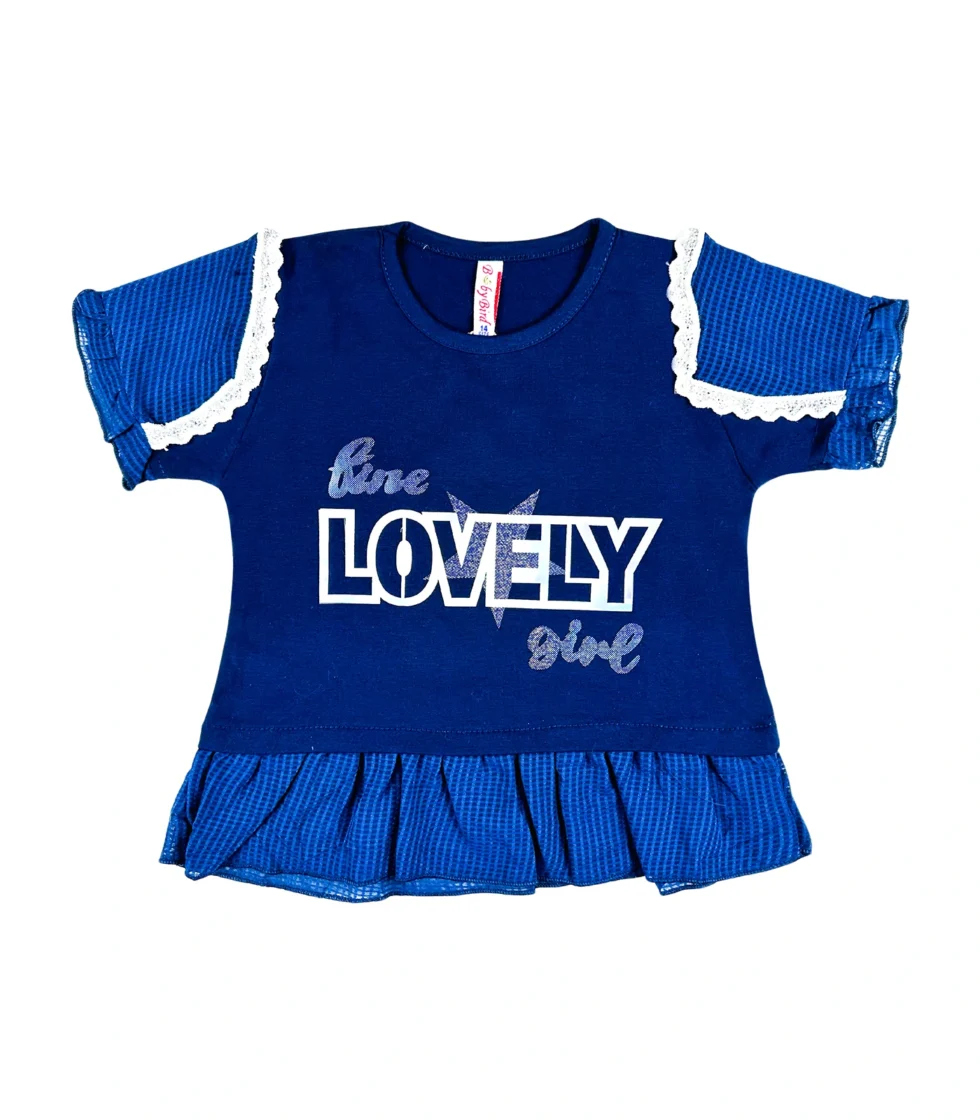 Frock Style Top for Girls Blue