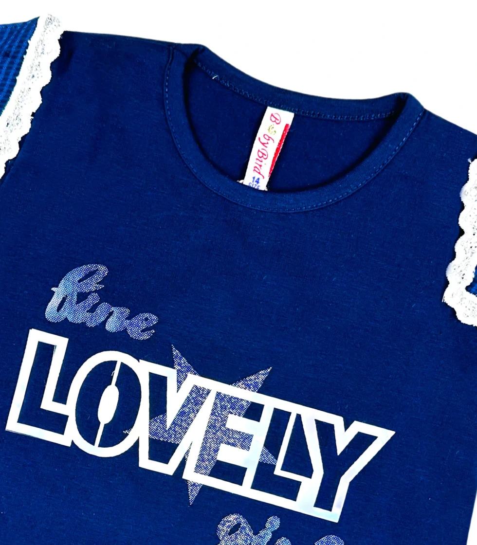 Frock Style Top for Girls Blue