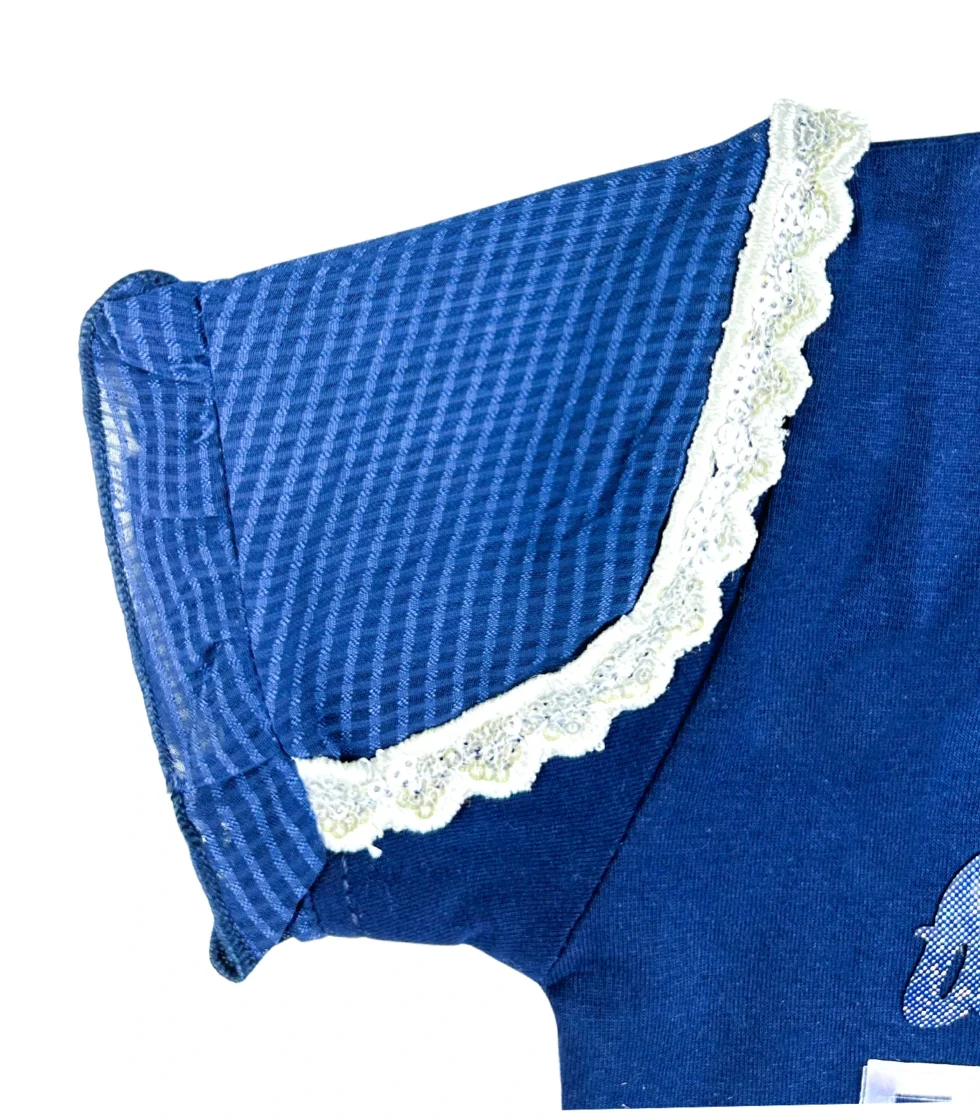 Frock Style Top for Girls Blue