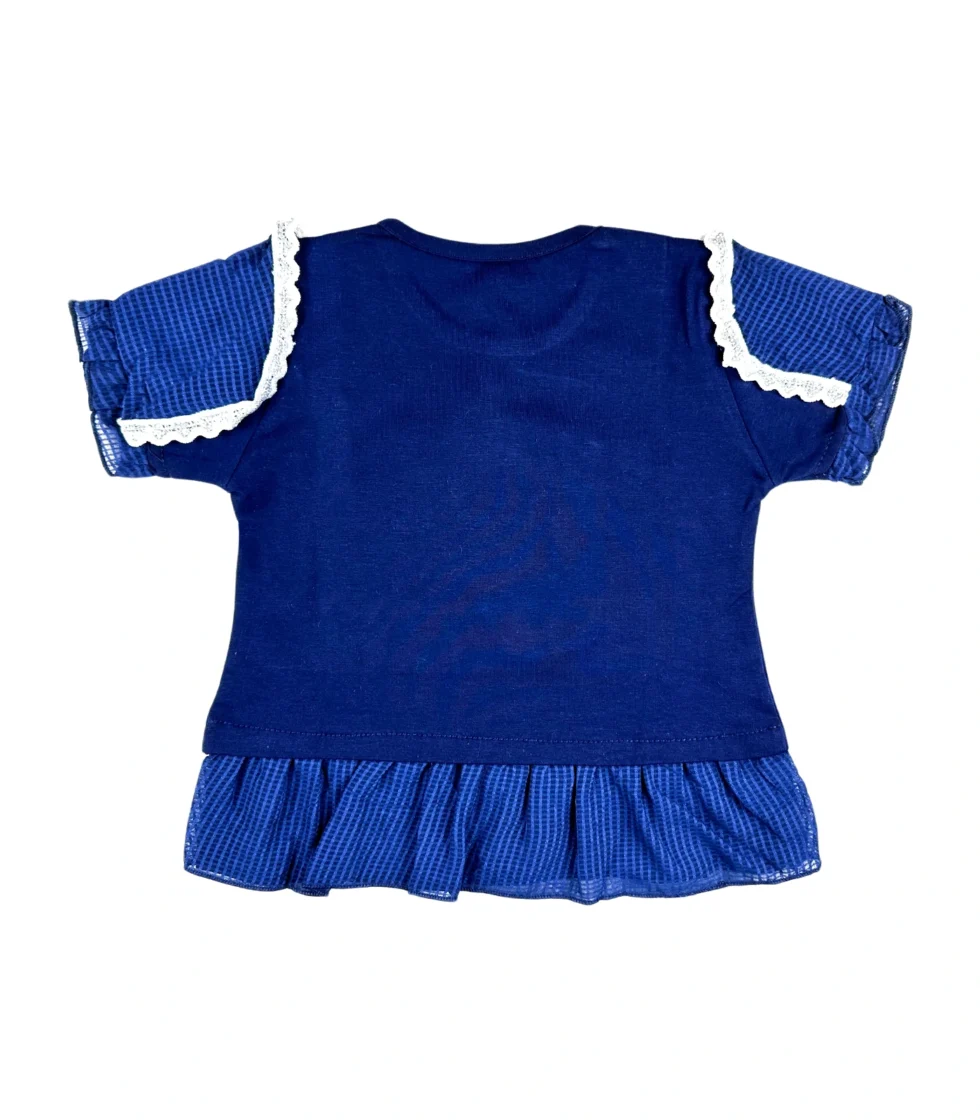 Frock Style Top for Girls Blue