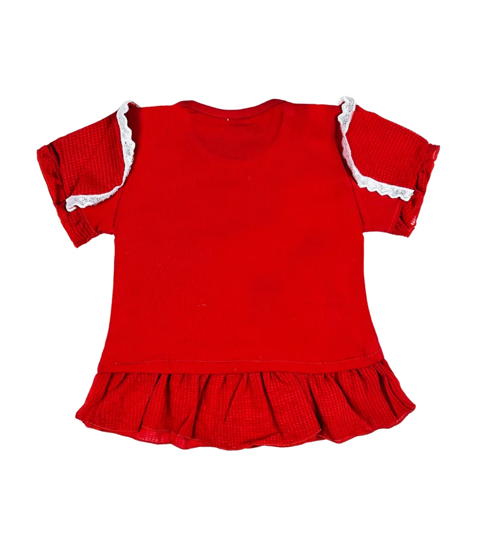 Frock Style Top for Girls Red