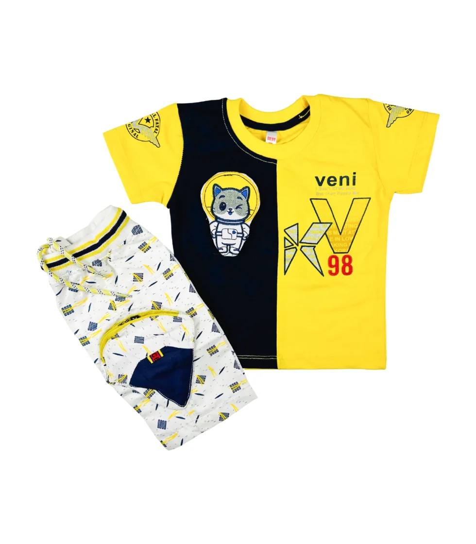 2 Pcs Suit for Boys Yellow