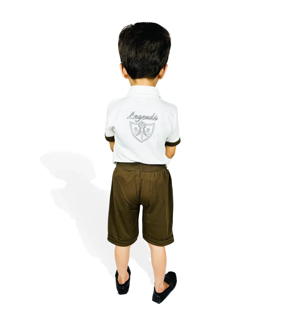 Fancy Coat Style T-Shirt & Short for Boys Brown