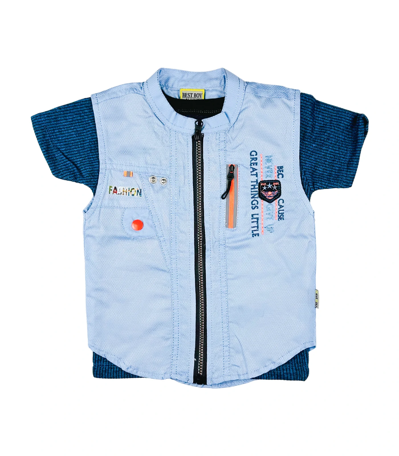 Fancy 3 Pcs Suit for Boys Blue