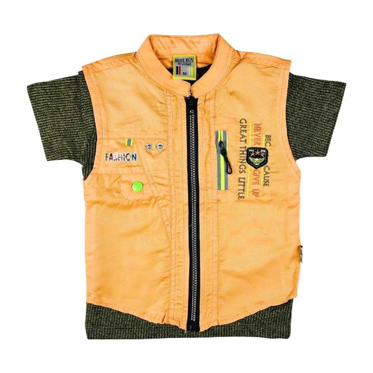 Fancy 3 Pcs Suit for Boys Orange