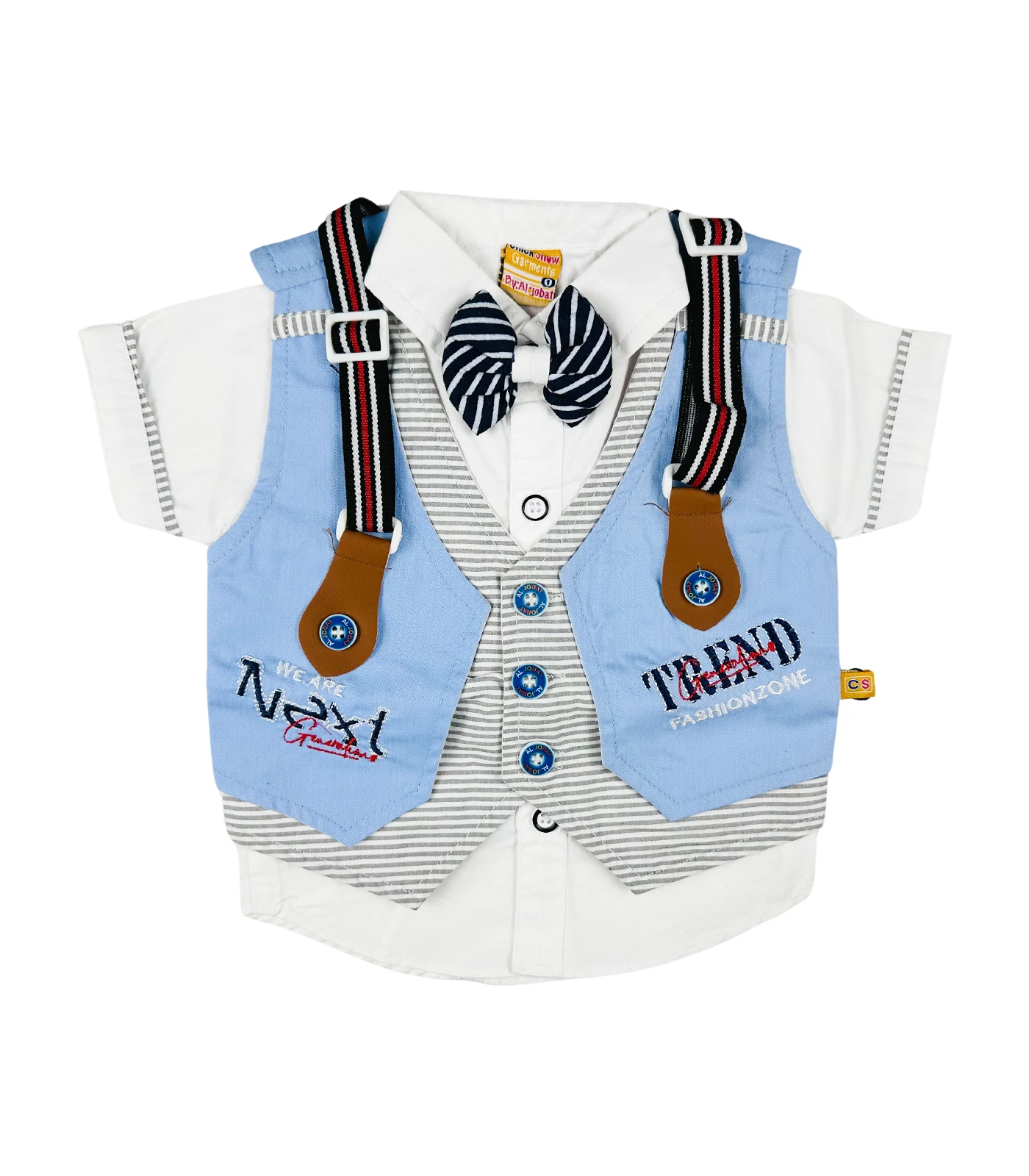 Fancy 3 Pcs Suit for Boys Blue