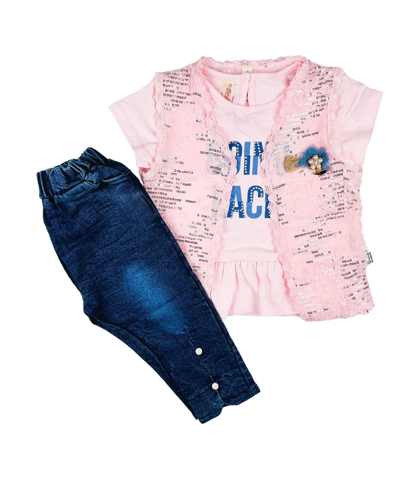 Girls jeans top fancy online