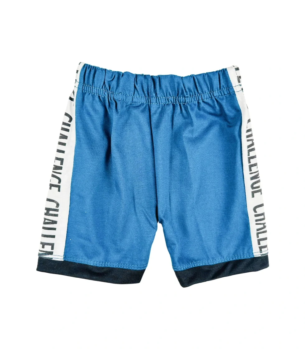 Stylish T-Shirt & Printed Short for Boys Blue