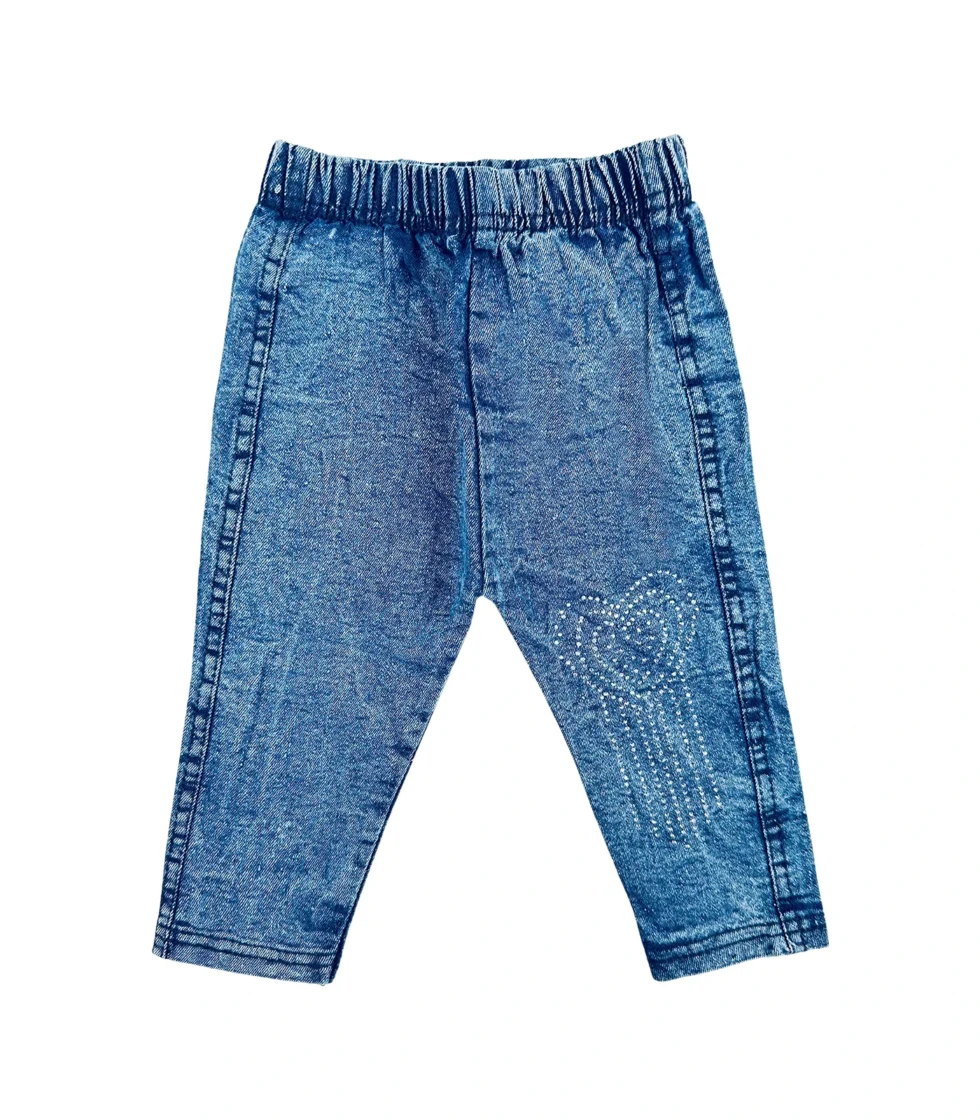 Stylish T-Shirt & Jeans Suit for Girls Blue