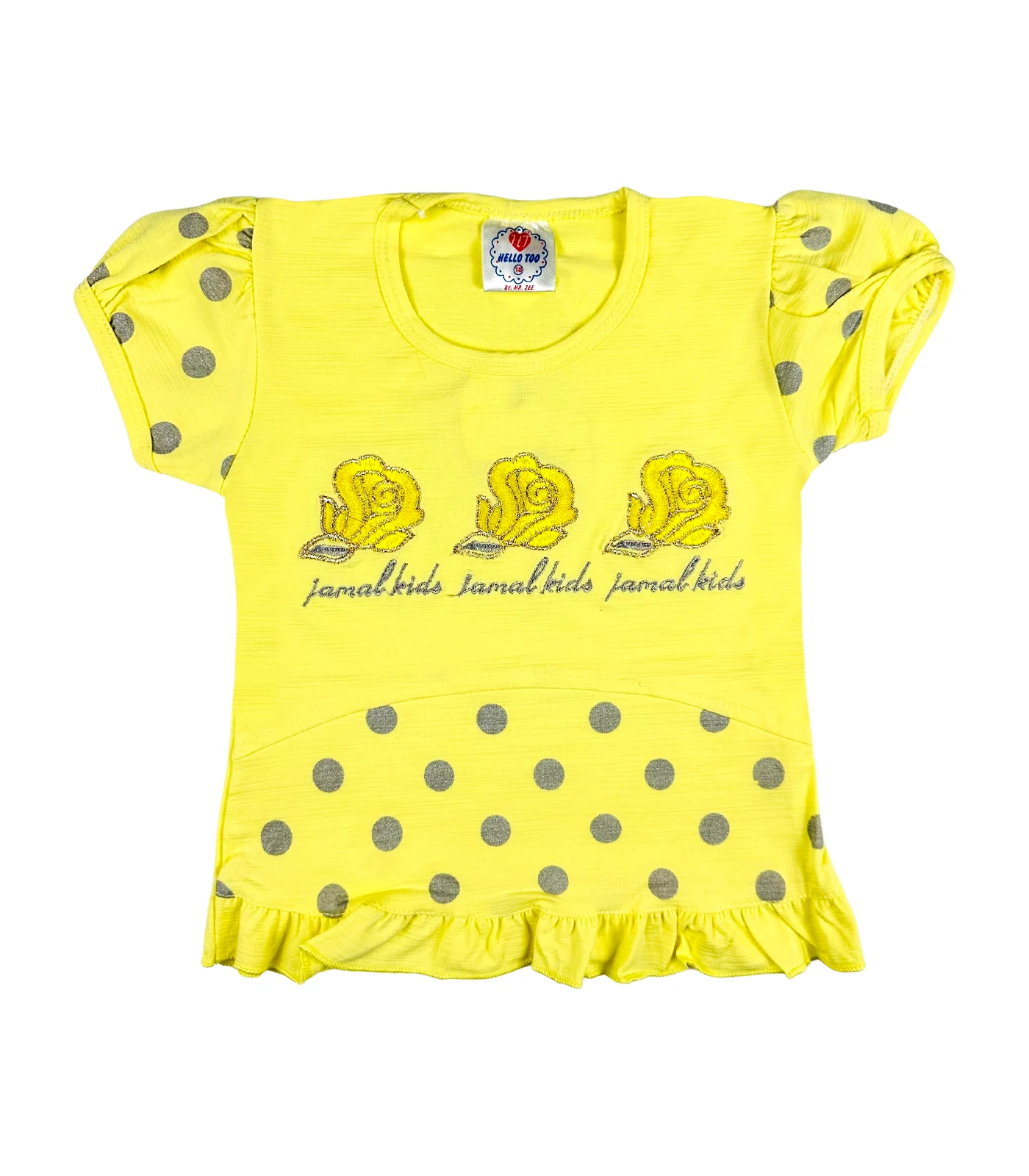 Stylish Embroidered Top & Trouser for Girls Yellow