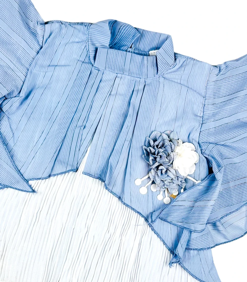 Partywear Top for Girls Blue