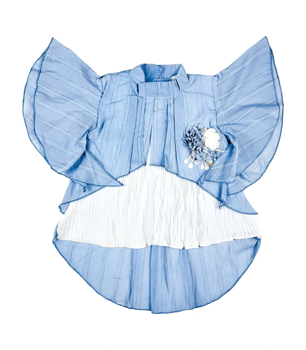 Partywear Top for Girls Blue