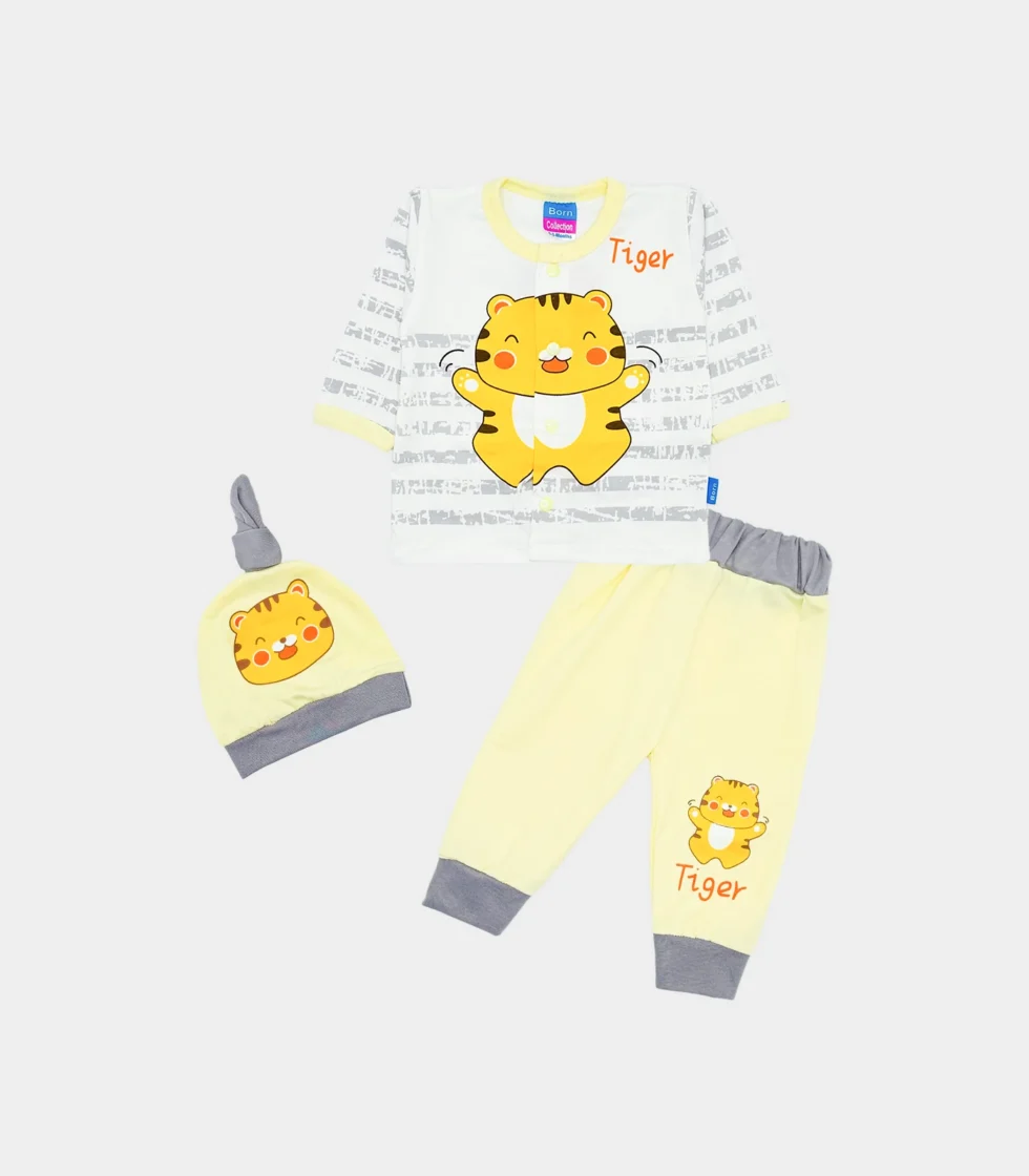 Cute Printed 3 Pcs Suit for Newborn