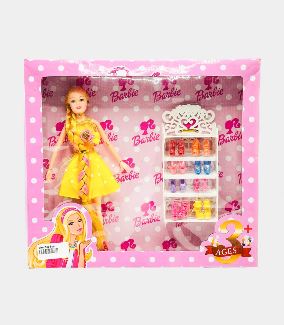 Barbie Doll Toy with Shoe Set